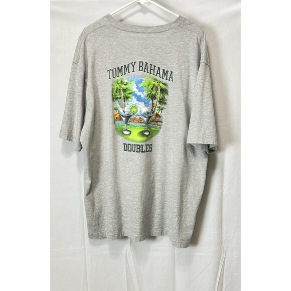 Tommy Bahama Doubles Mens XXL Short Sleeve Gray‎ Graphic T-Shirt - Picture 7 of 8